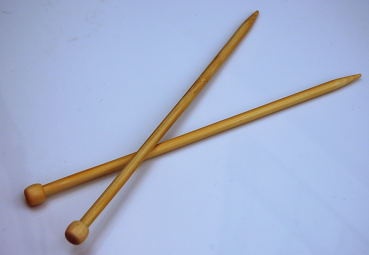 KWF Single Point Bamboo Knitting Needles -  9 inch - US 10.5 (6.5 mm)